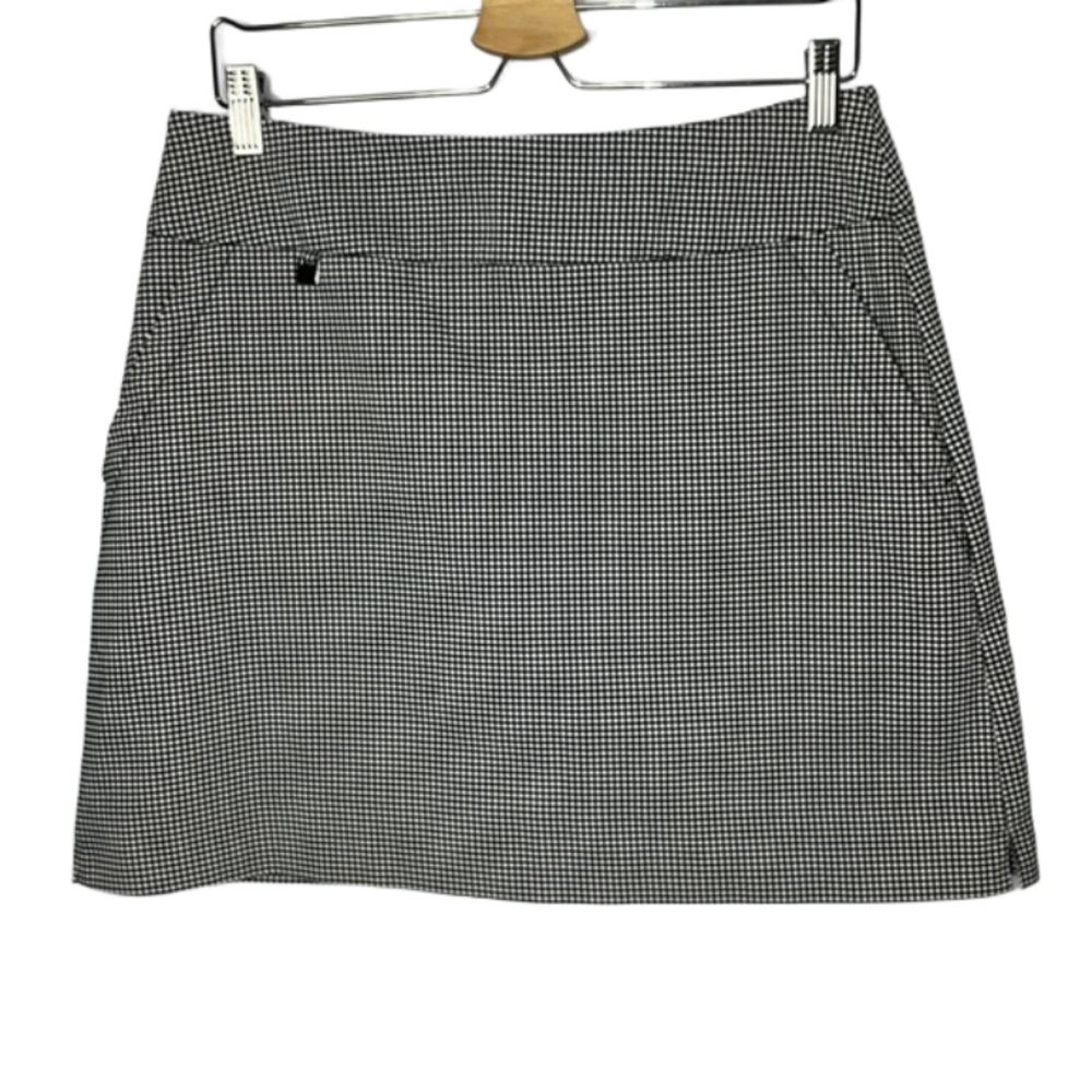 Gingham Skort Black White